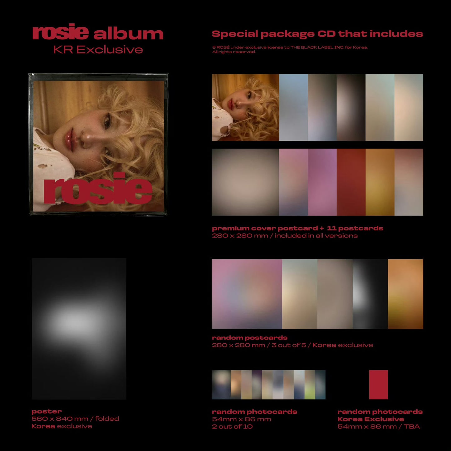 BLACKPINK- ROSÉ - 1st STUDIO Album [ROSIE]