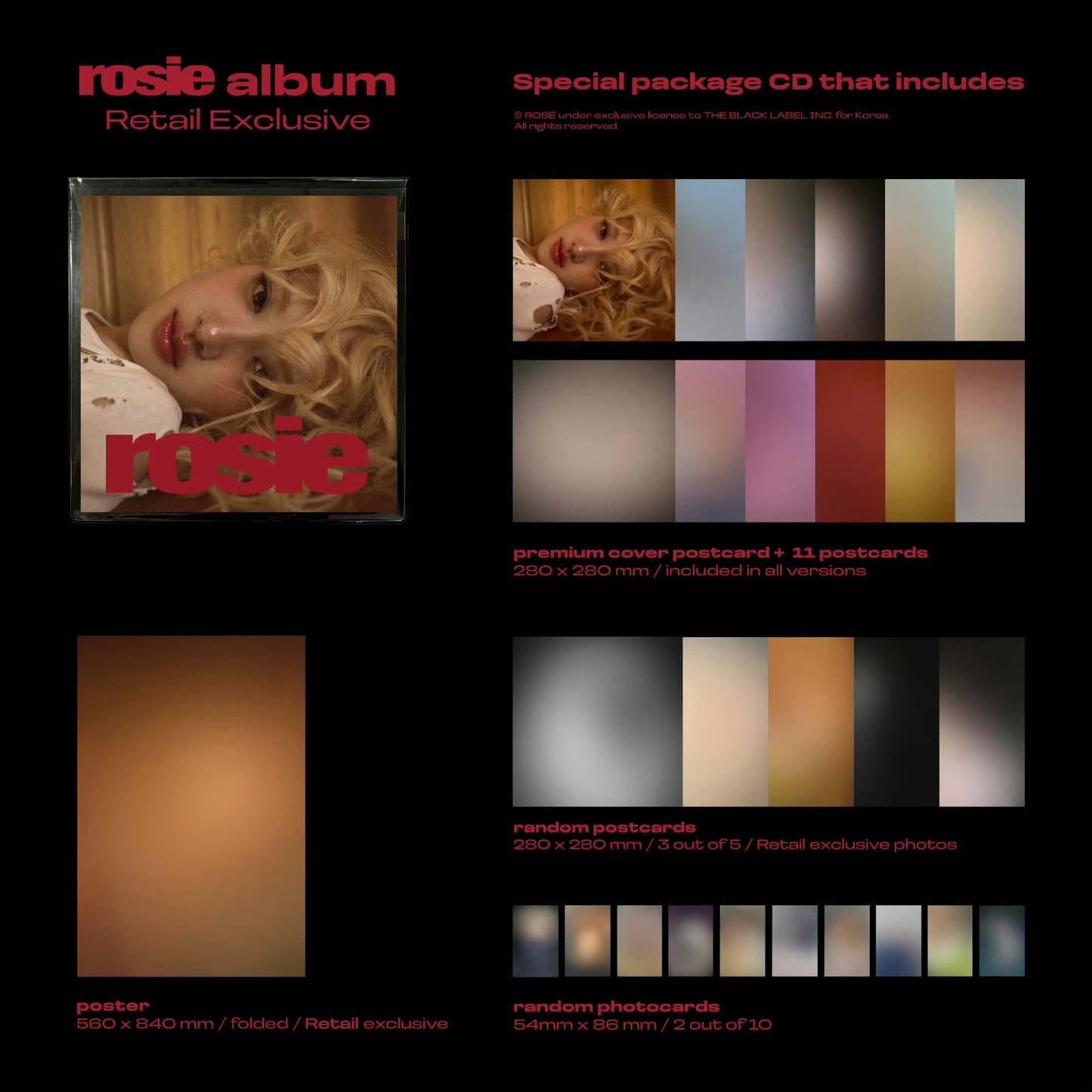 BLACKPINK- ROSÉ - 1st STUDIO Album [ROSIE]