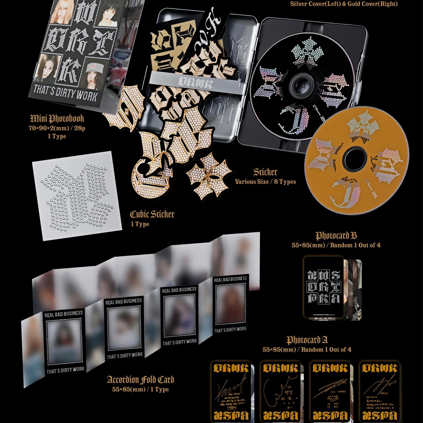 aespa - Single Album [Dirty Work] (Dirty Case Ver.) (Random Ver.)