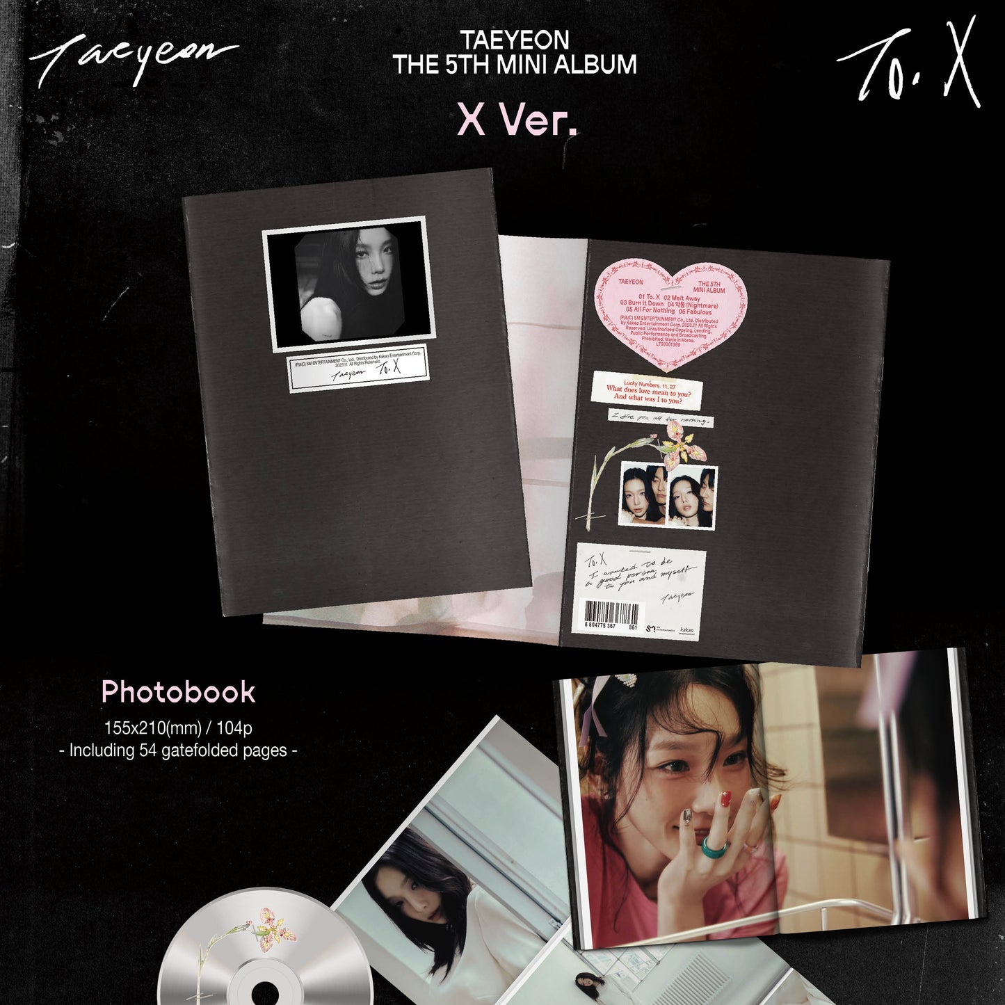 TAEYEON - The 5th Mini Album [To. X]
